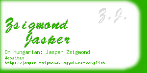 zsigmond jasper business card